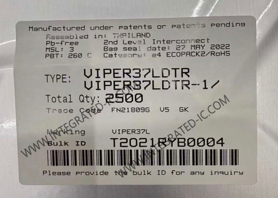 Ολοκληρωμένο Κύκλωμα VIPER37LDTR Chip Υψηλής Απόδοσης Σταθερής Συχνότητας Offline Converter