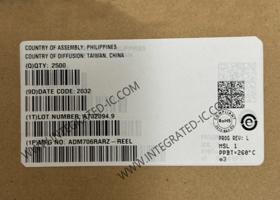 ADM706RARZ Τεχνητό κύκλωμα μικροεπεξεργαστή Ελεγκτικό κύκλωμα 3V Μονιτόρες τάσης