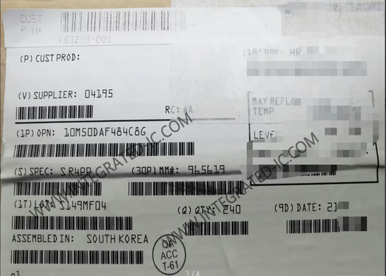Δύναμη-αποδοτική 10M50DAF484C8G συσκευασία σειράς πυλών τομέων προγραμματίσημη 484-BGA