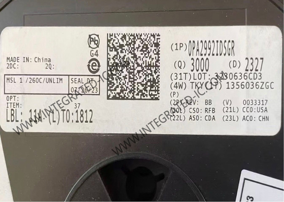 OPA2992IDSGR Ολοκληρωμένο Κύκλωμα Chip Χαμηλού Θορύβου Επιχειρησιακοί Ενισχυτές 40V Op Amp Chip
