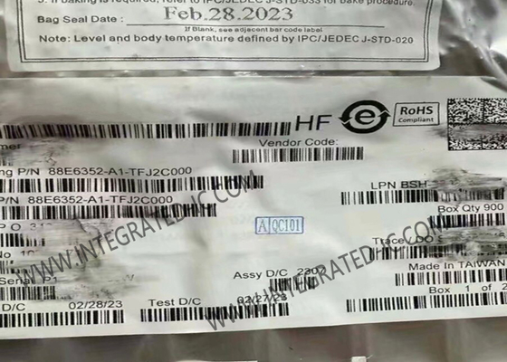 88E6352-A1-TFJ2C000 Ethernet IC 7-Port Unmanaged AVB Switch με ενεργειακά αποδοτικό Ethernet