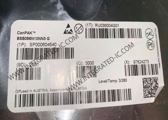 BSB056N10NN3G Τσιπ ολοκληρωμένου κυκλώματος 100V 9A N-Channel Power MOSFET τρανζίστορες