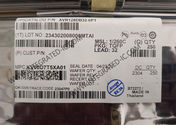 AVR128DB32-I/PT Μικροελεγκτής MCU 8-Bit 24MHz 128KB Flash AVR DB Ολοκληρωμένο Κύκλωμα Μικροελεγκτή