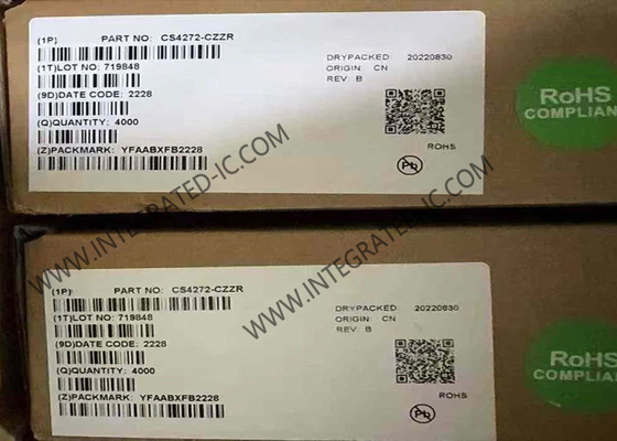 CS4272-CZZR Integrated Circuit Chip 24-Bit 192kHz Ενσωματωμένο στερεοφωνικό κωδικό ήχου
