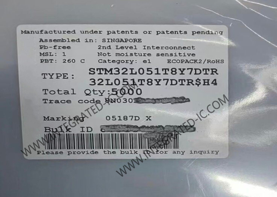 STM32L051T8Y7DTR Μικροελεγκτής MCU 32-Bit 32MHz ARM Cortex-M0+ STM32L0 Μικροελεγκτής