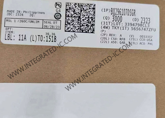BQ296107DSGR Προστατευτής υπερεμάνσεων για ενσωματωμένα κυκλώματα με έξοδο LDO