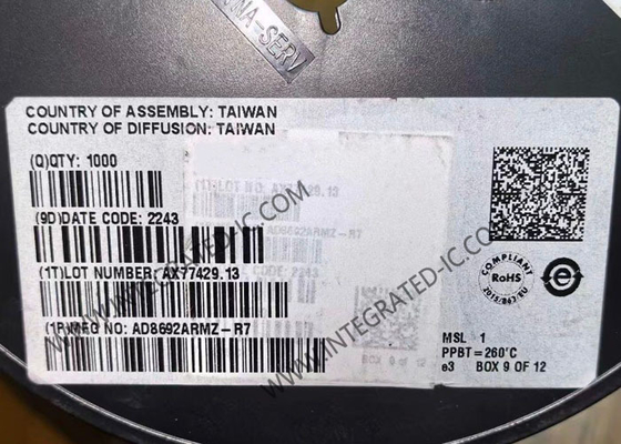 AD8692ARMZ Ολοκληρωμένο Κύκλωμα Chip Χαμηλού Κόστους Χαμηλού Θορύβου CMOS RRO Operational Amplifiers