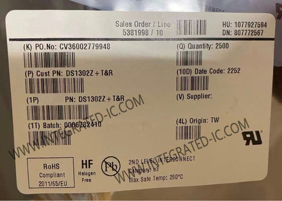 Ολοκληρωμένο κύκλωμα DS1302Z, τσιπ χρονισμού με φόρτιση συντήρησης, 31B σειριακής διεύθυνσης RTC