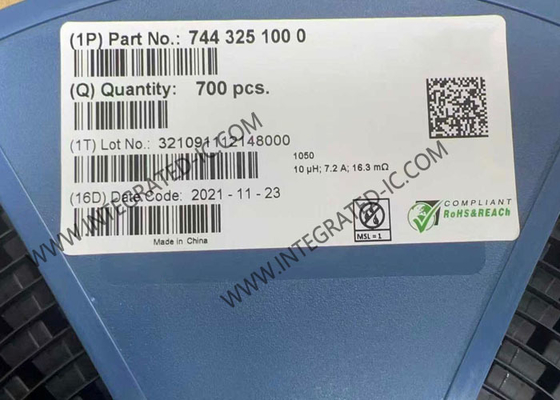 7443251000 Τσιπ ολοκληρωμένου κυκλώματος 7.2A 16.3mΩ 10 μH Προστατευόμενος επαγωγός συρματόπλεγματος