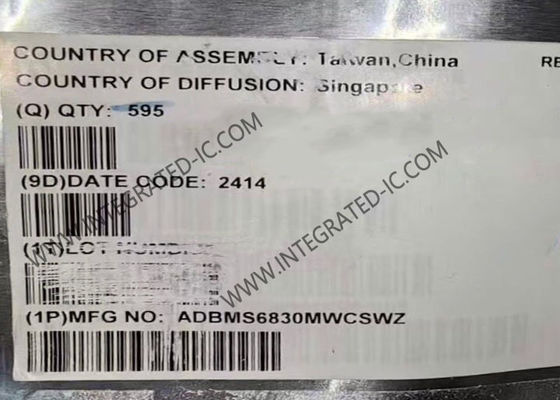 ADBMS6830MWCSWZ Integrated Circuit Chip 16-Channel Battery Stack Monitor για αποθήκευση ενέργειας δικτύου με διεπαφή I2C/SPI