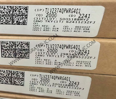 TLV2374QPWRG4Q1 Τετραγωνικό αυτοκινήτου 16V 3MHz 4 κανάλια λειτουργικός ενισχυτής IC chip