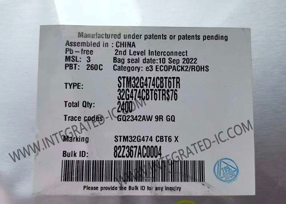 Μικροελεγκτής MCU STM32G474CBT6TR με 32-bit ARM Cortex-M4 Core 170MHz ταχύτητα και 128K x 8 RAM