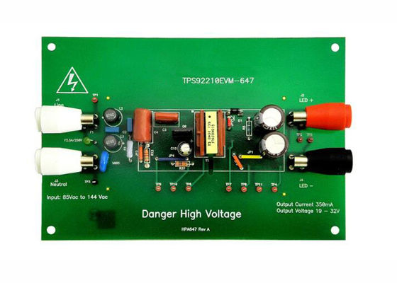 TPS92210EVM-647 Ενσωματωμένες Λύσεις Φυσικού PFC Ελεγκτή Οδηγού Φωτισμού LED Μονάδα Αξιολόγησης