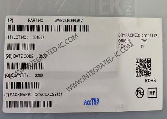Ολοκληρωμένο Κύκλωμα Chip WM8234GEFL/RV 16-Bit Analog Front End Digitizer IC 6 Καναλιών AFE