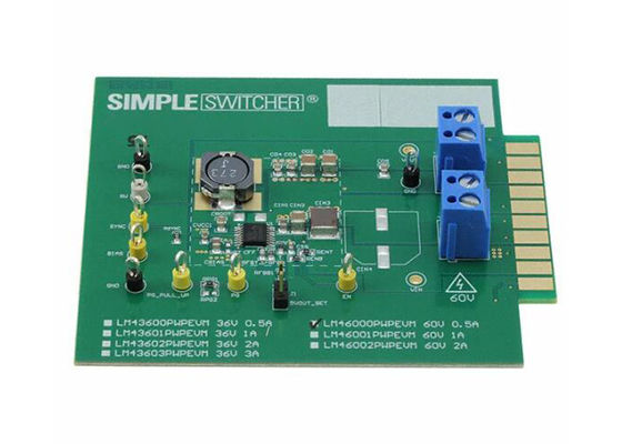 LM46000PWPEVM Ενσωματωμένες Λύσεις 500mA Σύγχρονος Step Down Converter Πίνακας Αξιολόγησης