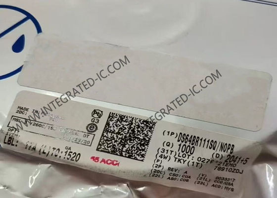 DS64BR111SQ 6.4Gbps Διπλού Καναλιού Επαναλήπτης IC Chip για Σειριακές Συνδέσεις σε Πακέτο WQFN24