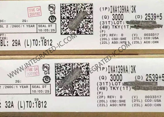 INA139NA/3K Ενισχυτής ανίχνευσης ρεύματος εύρους ζώνης 440kHz με ακρίβεια 0,5% και εύρος εισόδου 2,7V έως 40V