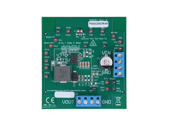 TPS543C20AEVM-054 Ενσωματωμένες λύσεις 40A Σύγχρονο SWIFT Buck Converter Επιτροπή αξιολόγησης