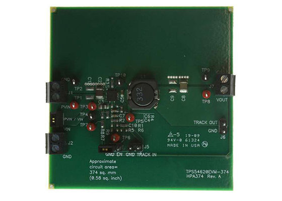 TPS54620EVM-374 Ενσωματωμένες λύσεις 8V έως 17V 6A SWIFTTM Μετατροπέας