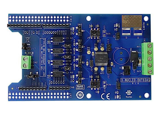 X-NUCLEO-OUT03A1 Ενσωματωμένες Λύσεις Οδηγού Διαχείρισης Ενέργειας Πλατφόρμας Nucleo Πίνακας Επέκτασης Αξιολόγησης