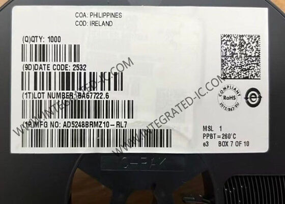 AD5248BRMZ10 256-Τη θέση 10 kOhms I2C Συμβατό ψηφιακό δυνατομετρητή IC MSOP10 Πακέτο