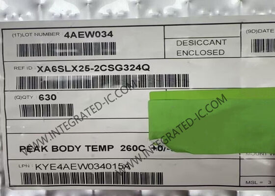 Τομέων προγραμματίσημο πυλών ολοκληρωμένο κύκλωμα λογικής σειράς XA6SLX25-2CSG324Q 1080MHz προγραμματίσημο