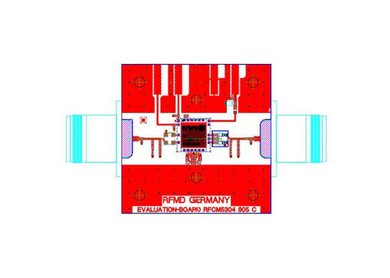 RFCM5304PCBA-410 Ενσωματωμένες Λύσεις 5MHz έως 220MHz SI-BJT Ολοκληρωμένος Πίνακας Αξιολόγησης Ενισχυτή
