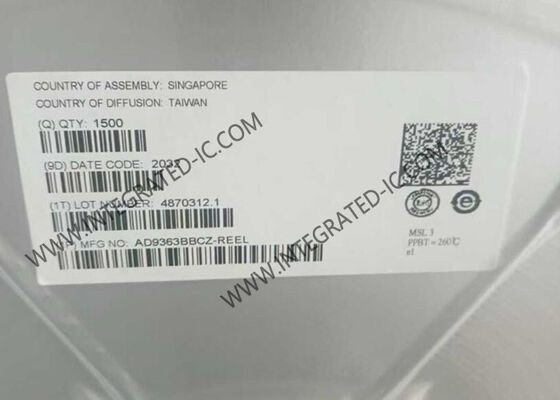 AD9363BBCZ Μοντέλος ασύρματης επικοινωνίας 325 MHz έως 3,8 GHz RF Agile Transceiver