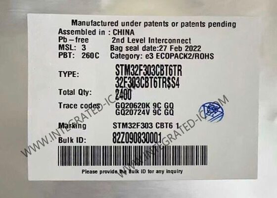 STM32F303CBT6TR 32-bit Μικροελεγκτής με πυρήνα ARM Cortex-M4 72MHz και μνήμη Flash 128KB