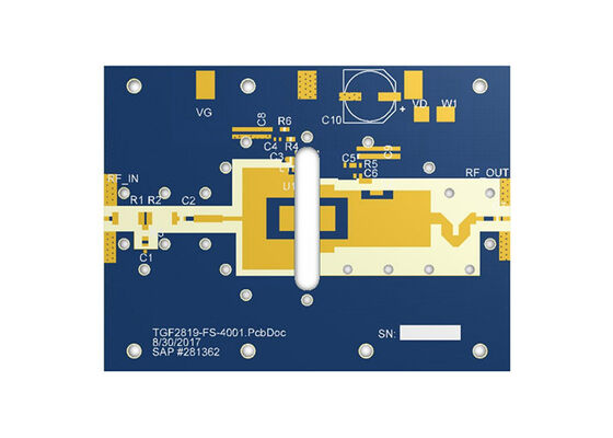 TGF2819-FLEVB02 Ενσωματωμένες λύσεις DC έως 4GHz 50V 200W GaN RF Transistor Evaluation Board
