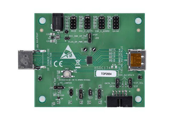 TDP2004EVM Ενσωματωμένες λύσεις TDP2004 4-Channel DisplayPort 2.1 Redriver Εκτιμολογική Μονάδα