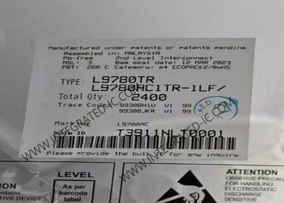 L9780TR Sensor IC Wide Range Air Fuel Sensor Interface με τάση τροφοδοσίας 4,9V ~ 5,1V στο πακέτο LQFP-48