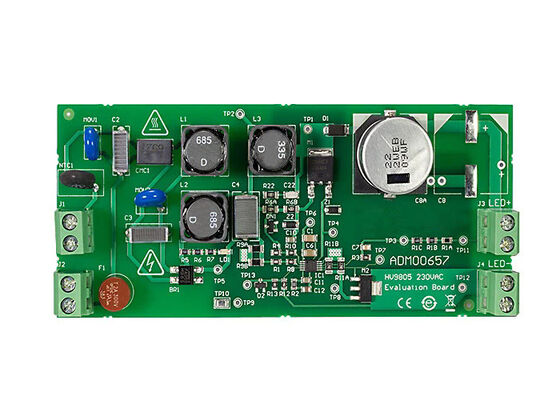 ADM00657 Ενσωματωμένες Λύσεις 125mA 230VAC Off-Line LED Driver Πίνακας Αξιολόγησης