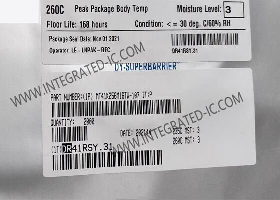 MT41K256M16TW-107 IT:P 4 Gbit DDR3L SDRAM Memory IC Chip με ταχύτητα 933 MHz και οργάνωση 256 M x 16 σε πακέτο FBGA96