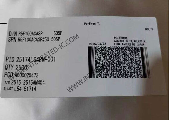 R5F100ACASP 32MHz 16-bit Μικροελεγκτής MCU RL78 Core LSSOP30 Πακέτο