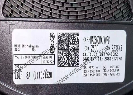 MAX660MX Integrated Circuit Chip CMOS Charge-Pump Voltage Converter με 100mA ρεύμα εξόδου 1,5V έως 5,5V τάση εξόδου και συχνότητα διασύνδεσης 10kHz έως 80kHz