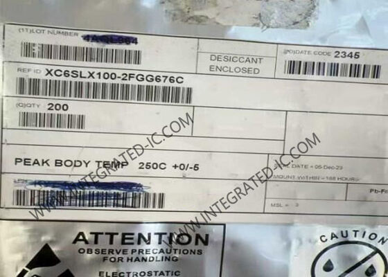 XC6SLX100-2FGG676C Spartan 6 LX FPGA IC με 480 I/O και πακέτο 676-BGA για εφαρμογές χαμηλής ισχύος