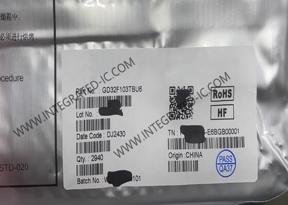 Μικροελεγκτής GD32F103TBU6 MCU 32-Bit ARM Cortex-M3 MCU με ταχύτητα 108MHz σε πακέτο QFN36