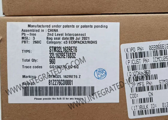 STM32L162RET6 Μικροελεγκτής MCU με 32MHz ARM Cortex-M3, 512KB Flash Memory και 51 πίνες I/O