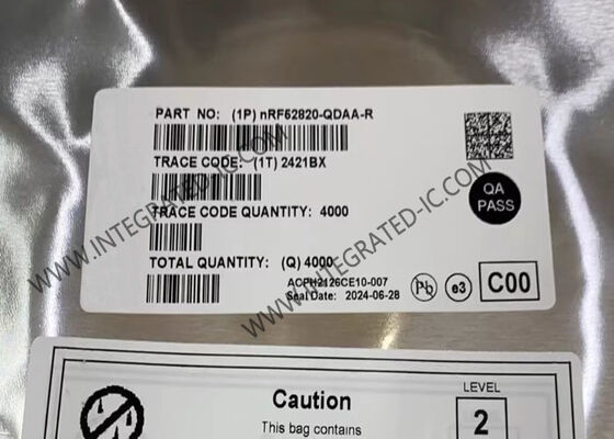 NRF52820-QDAA-R BT IC Bluetooth System-On-Chip με ισχύ εξόδου 8 dBm, υποστήριξη BT 5.3 και εκτεταμένο εύρος θερμοκρασίας -40°C έως 105°C