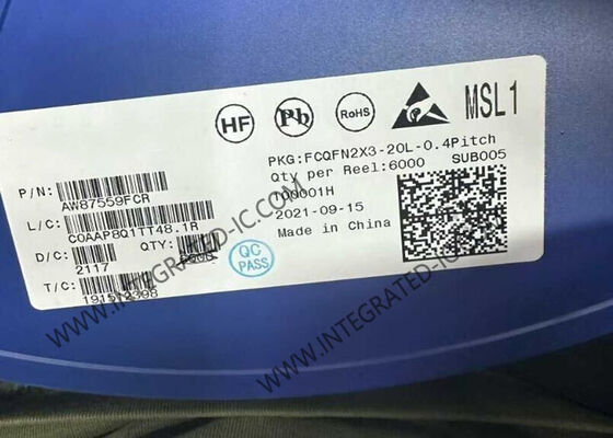 AW87559FCR Ολοκληρωμένο Κύκλωμα Chip 9V Adaptive Boost TLTR-AGC Smart K Audio Amplifier FCQFN20