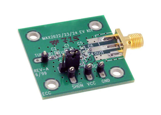 MAX2623EVKIT Ενσωματωμένες Λύσεις 885MHz έως 950MHz Ταλαντωτής Ελεγχόμενος από Τάση Πίνακας Αξιολόγησης