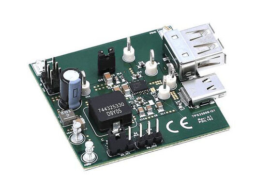 TPS25868Q1EVM-162 Ενσωματωμένες λύσεις TPS25868-Q1 USB Τύπος-C + Τύπος-A Διάτακτη αξιολόγησης λιμένων φόρτισης