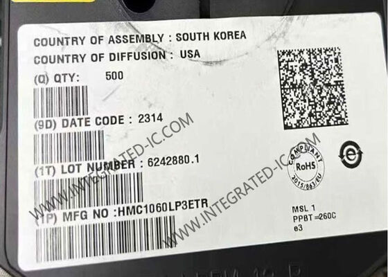 HMC1060LP3ETR Συνολικού κυκλώματος Τετραγώνιο Τσιπ χαμηλού θορύβου υψηλού PSRR γραμμικού ρυθμιστή τάσης με ρεύμα εξόδου 500 mA