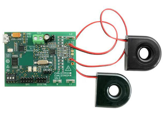 EVALSTPM34 Ενσωματωμένες Λύσεις Πλακέτα Αξιολόγησης Μέτρησης Ενέργειας Διπλής Φάσης STPM34