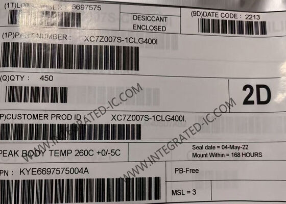 XC7Z007S-1CLG400I Προγραμματιζόμενη Συστοιχία Πυλών με Συχνότητα Επεξεργαστή 1 GHz, 23000 Στοιχεία Λογικής και Υποστήριξη Μνήμης DDR3