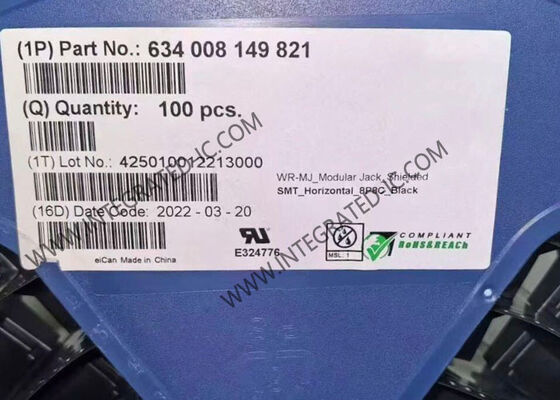 634008149821 Θωρακισμένος σύνδεσμος RJ45 με επίστρωση χρυσού στις επαφές και υποδοχή 8P8C επιφανειακής στήριξης