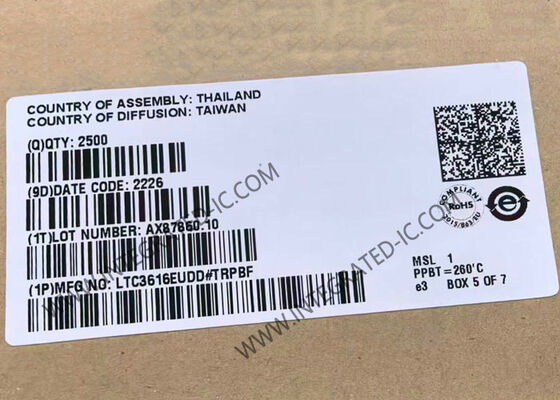 LTC3616EUDD Ολοκληρωμένο Κύκλωμα 6A 4MHz Μονολιθικός Σύγχρονος Μετατροπέας DC/DC Βαθμίδας προς τα Κάτω με Χαμηλό Ρεύμα Ηρεμίας