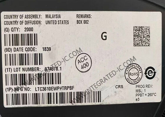 LTC3610EWP Chip ολοκληρωμένου κυκλώματος 12A ρεύμα εξόδου 4V έως 24V εύρος εισόδου μονόλιθος συγχρονικός μετατροπέας συνεχούς ρεύματος / συνεχούς ρεύματος