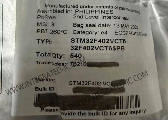 STM32F402VCT6 Μικροελεγκτής MCU υψηλής απόδοσης ARM Cortex-M4 Core LQFP100 Package